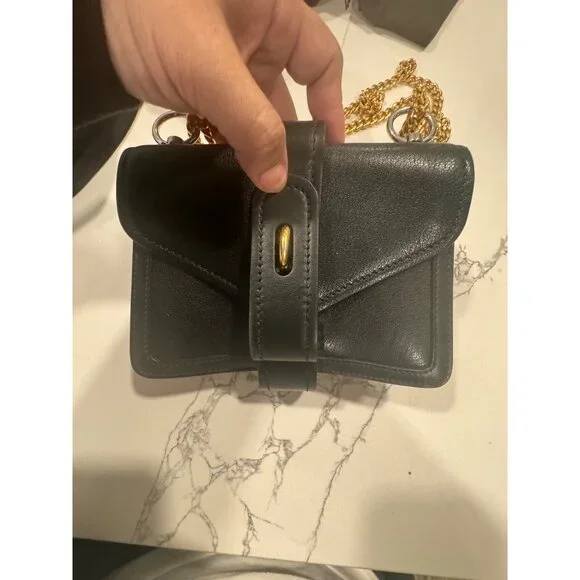 Chloé purse Aby Chain Leather Crossbody Bag With Gold Chain Strap & Buckle - Picture 7 of 14